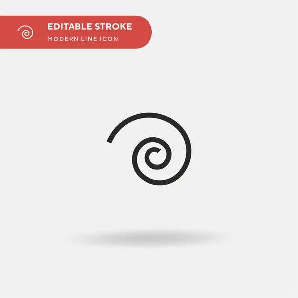 Espiral Icono Vector Simple Plantilla Diseño Símbolo Ilustración Para Elemento — Vector de stock