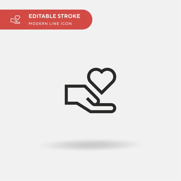 Donatie Eenvoudig Vectoricoon Illustratie Symbool Ontwerp Sjabloon Voor Web Mobiele — Stockvector