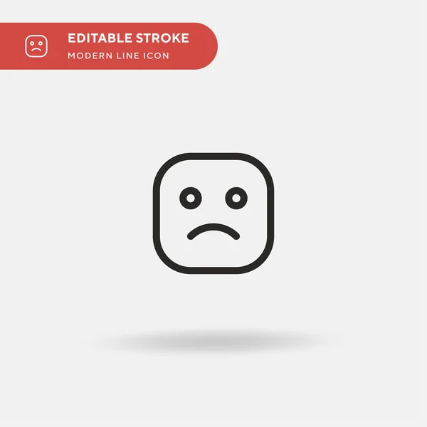 Ícone Vetor Simples Triste Modelo Design Símbolo Ilustração Para Elemento — Vetor de Stock