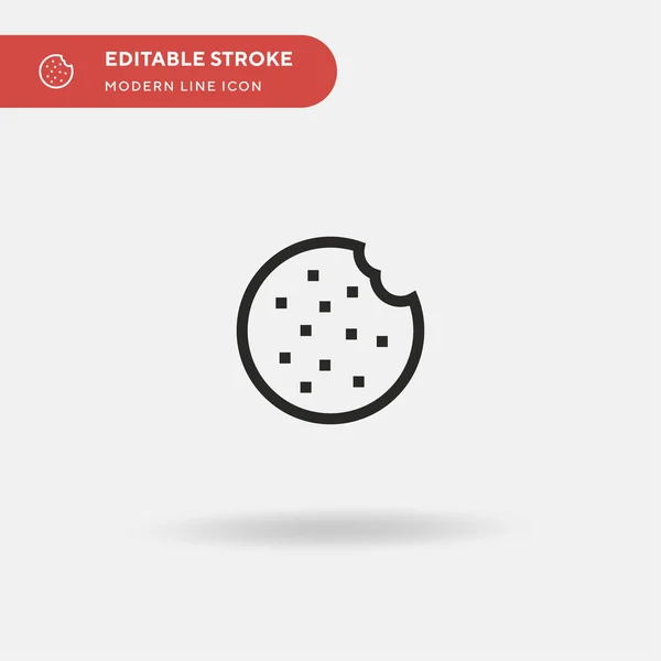 Cookie Ícone Vetorial Simples Modelo Design Símbolo Ilustração Para Elemento —  Vetores de Stock