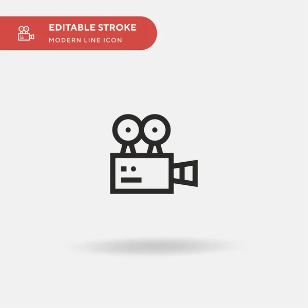 Camera Eenvoudige Vector Icoon Illustratie Symbool Ontwerp Sjabloon Voor Web — Stockvector