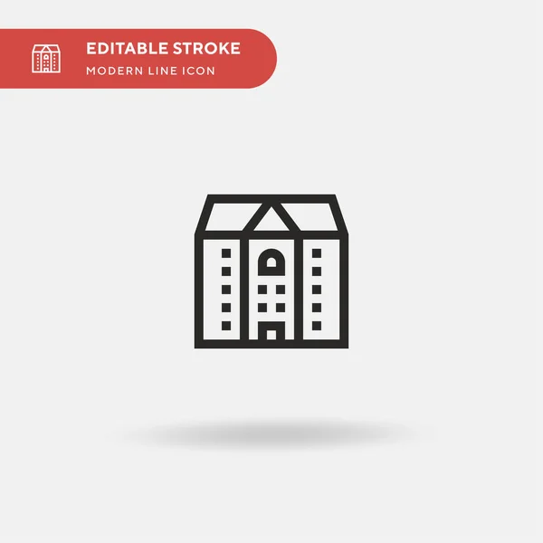 Casa Ícone Vetorial Simples Modelo Design Símbolo Ilustração Para Elemento — Vetor de Stock