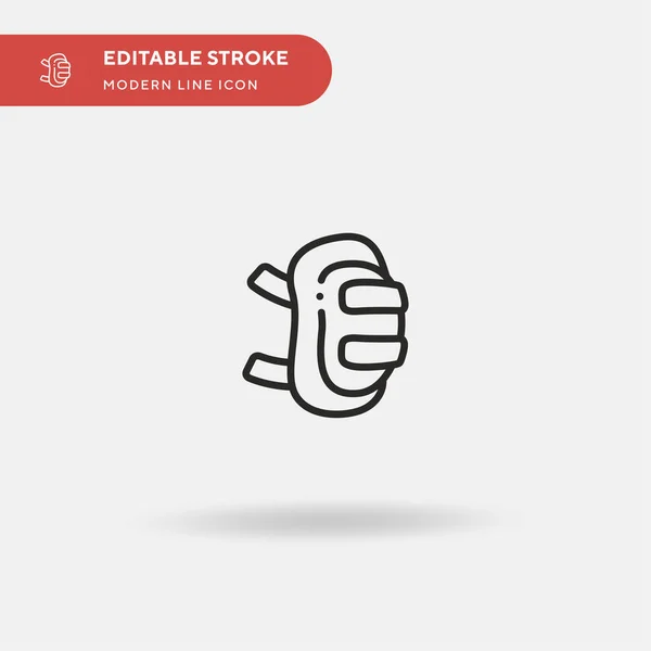 Knee Pad Einfaches Vektor Symbol Illustration Symbol Design Vorlage Für — Stockvektor