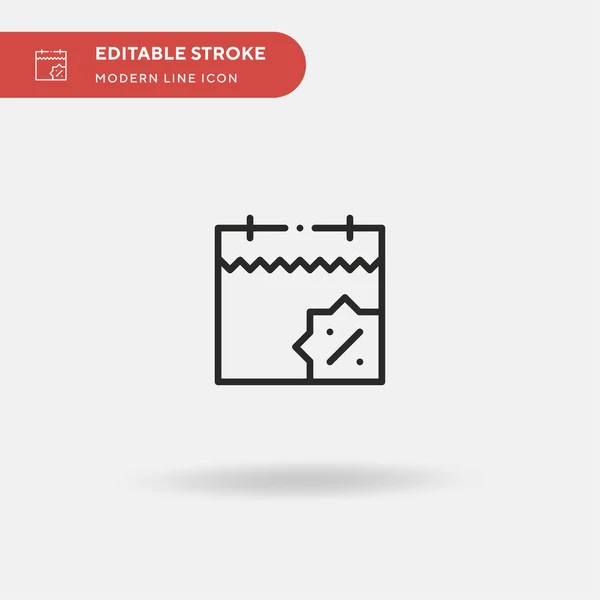 Calendar Simple Vector Icon Illustration Symbol Design Template Web Mobile — Stock Vector