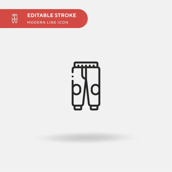 Pantalones Icono Vector Simple Plantilla Diseño Símbolo Ilustración Para Elemento — Vector de stock