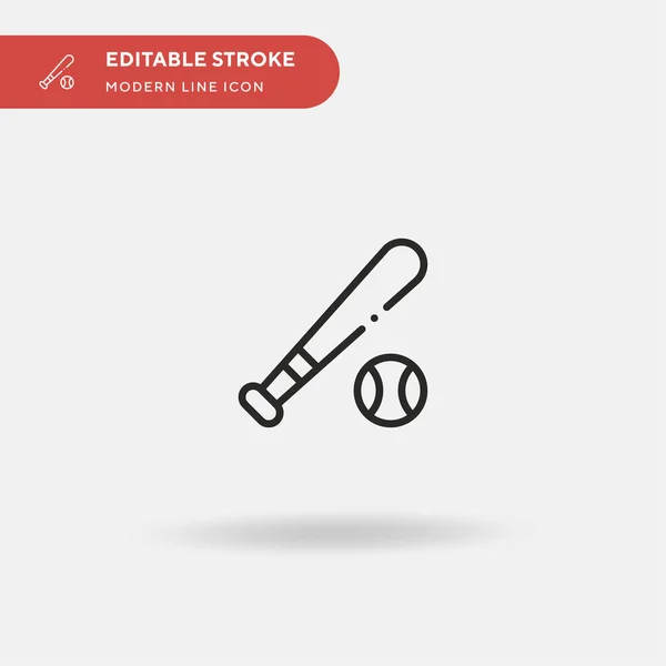 Baseball Simple Icône Vectorielle Modèle Conception Symbole Illustration Pour Élément — Image vectorielle