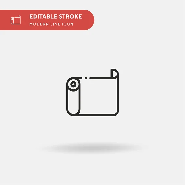 Yoga Mat Simple Vector Icon Illustration Symbol Design Template Web — Stock Vector
