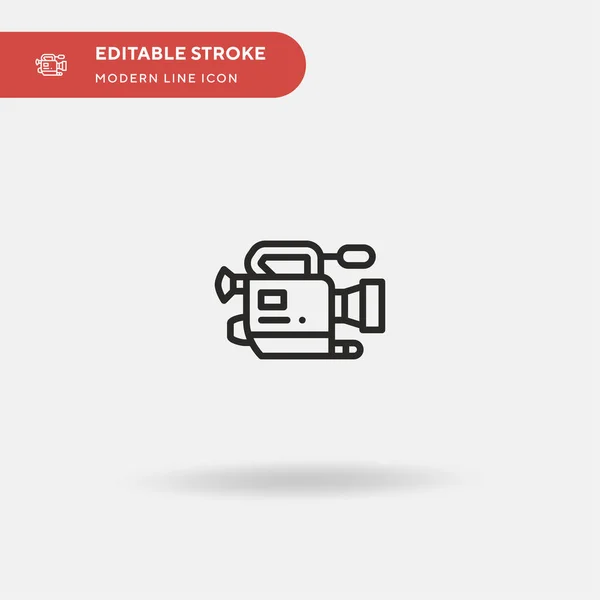Câmera Ícone Vetorial Simples Modelo Design Símbolo Ilustração Para Elemento — Vetor de Stock