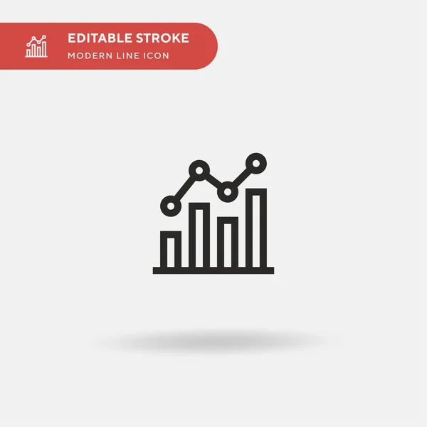 Statistiche Icona Vettoriale Semplice Illustrazione Modello Design Simbolo Elemento Web — Vettoriale Stock