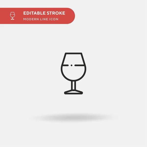 Vino Icona Semplice Del Vettore Illustrazione Modello Design Simbolo Elemento — Vettoriale Stock