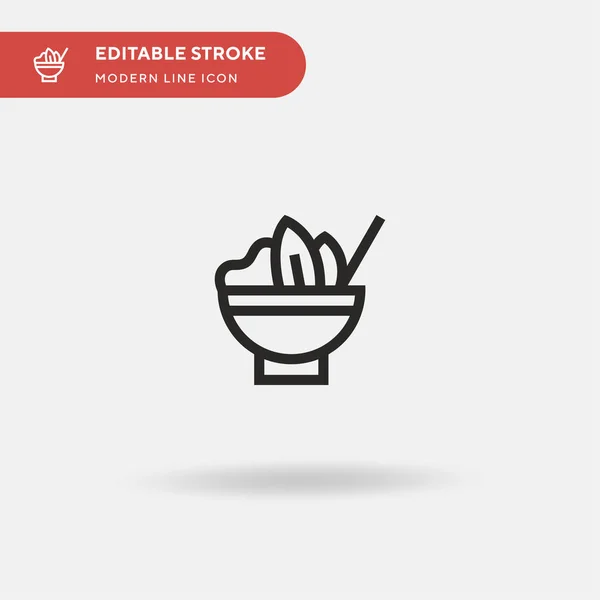 Salade Simple Icône Vectorielle Modèle Conception Symbole Illustration Pour Élément — Image vectorielle