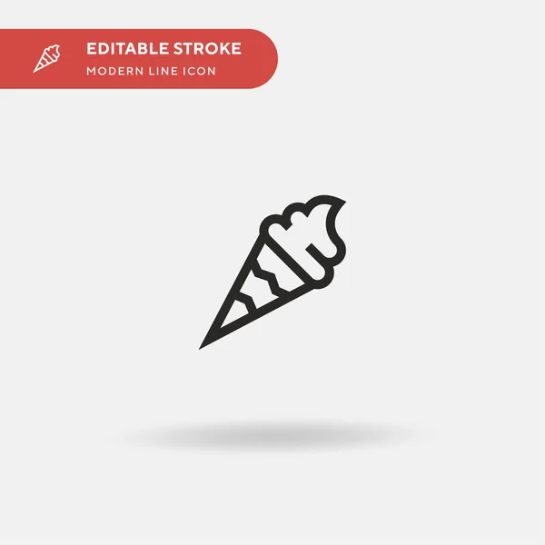 Ice Cream Einfaches Vektorsymbol Illustration Symbol Design Vorlage Für Web — Stockvektor