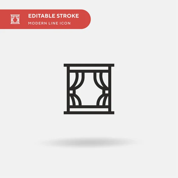 Window Simple Vector Icon Illustration Symbol Design Template Web Mobile — Stock Vector