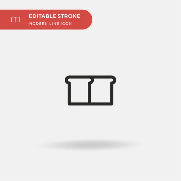 Pão Ícone Vetorial Simples Modelo Design Símbolo Ilustração Para Elemento —  Vetores de Stock