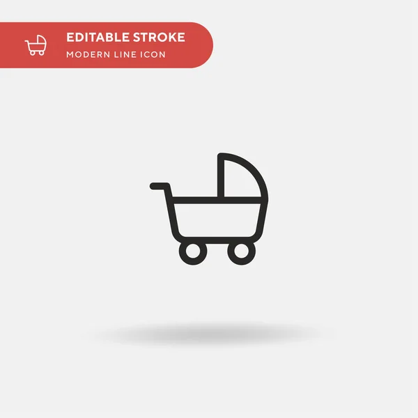 Bebê Ícone Vetor Simples Modelo Design Símbolo Ilustração Para Elemento —  Vetores de Stock