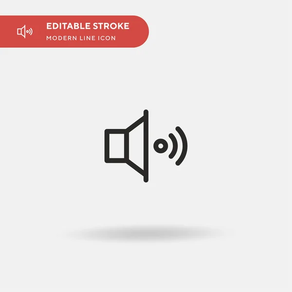 Audio Icono Vector Simple Plantilla Diseño Símbolo Ilustración Para Elemento — Vector de stock