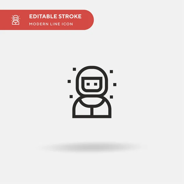 Astronaut Einfaches Vektorsymbol Illustration Symbol Design Vorlage Für Web Mobile — Stockvektor