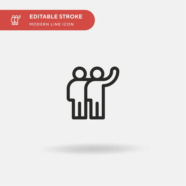 Teamwork Einfaches Vektor Symbol Illustration Symbol Design Vorlage Für Web — Stockvektor