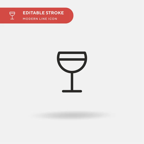 Alkohol Enkel vektorikon. Illustration symbol design mall för webb mobil UI element. Perfekt färg moderna piktogram på redigerbar stroke. Alkoholikoner för ditt affärsprojekt — Stock vektor