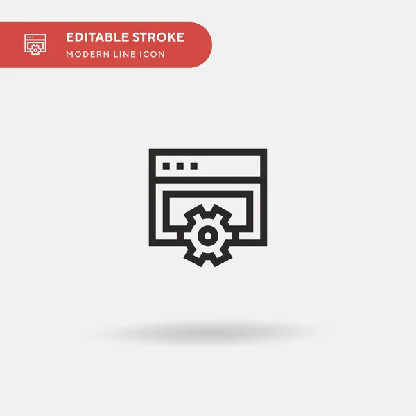 Browser Ícone Vetorial Simples Modelo Design Símbolo Ilustração Para Elemento —  Vetores de Stock