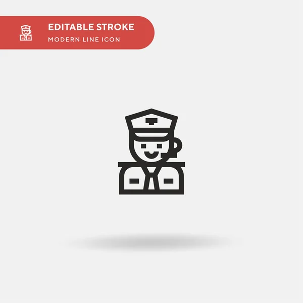 Pilot Einfaches Vektor Symbol Illustration Symbol Design Vorlage Für Web — Stockvektor