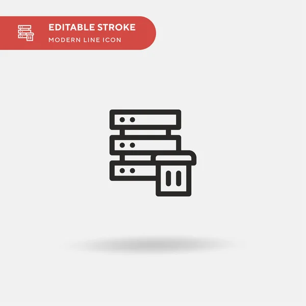 Stockage Icône vectorielle simple. Modèle de conception de symbole d'illustration pour l'élément d'interface utilisateur mobile Web. Pictogramme moderne de couleur parfaite sur coup modifiable. Icônes de stockage pour votre projet d'entreprise — Image vectorielle