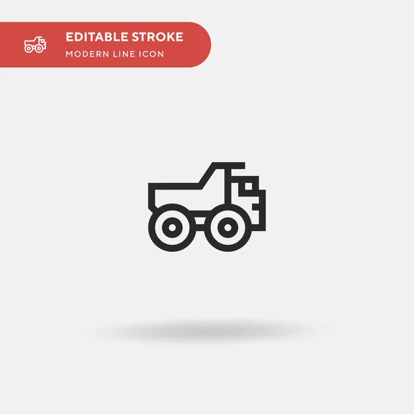 Camión Icono Vector Simple Plantilla Diseño Símbolo Ilustración Para Elemento — Vector de stock