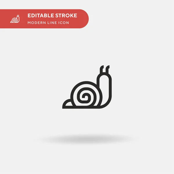 Caracol Icono Vector Simple Plantilla Diseño Símbolo Ilustración Para Elemento — Vector de stock