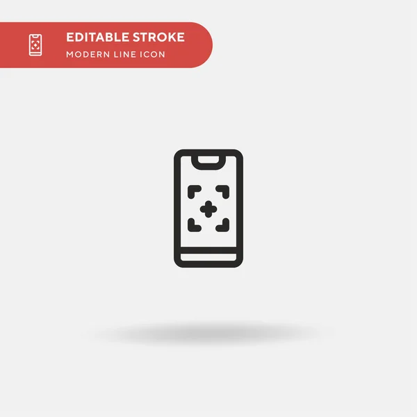 Smartphone Icono Vector Simple Plantilla Diseño Símbolo Ilustración Para Elemento — Vector de stock