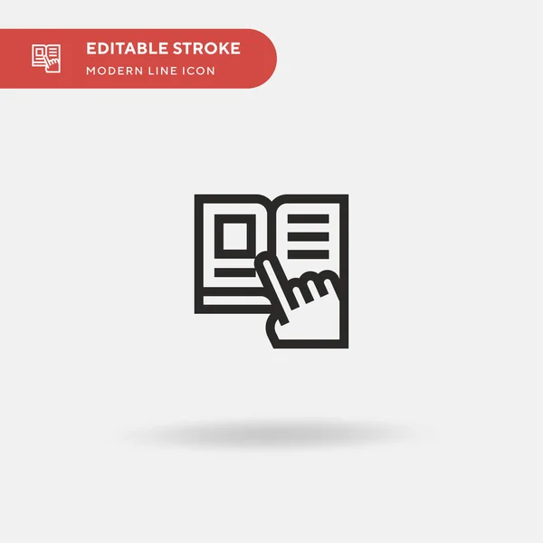 Einfaches Vektor Symbol Lesen Illustration Symbol Design Vorlage Für Web — Stockvektor