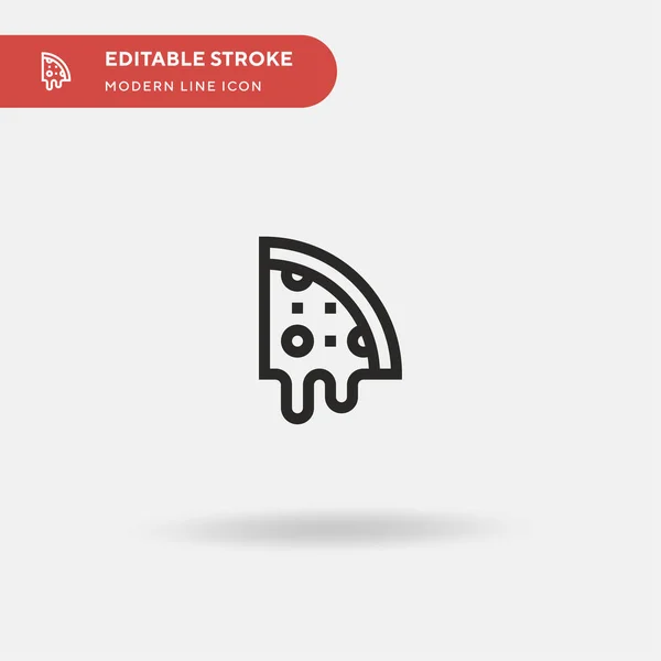 Pizza Slice Icône Vectorielle Simple Modèle Conception Symbole Illustration Pour — Image vectorielle