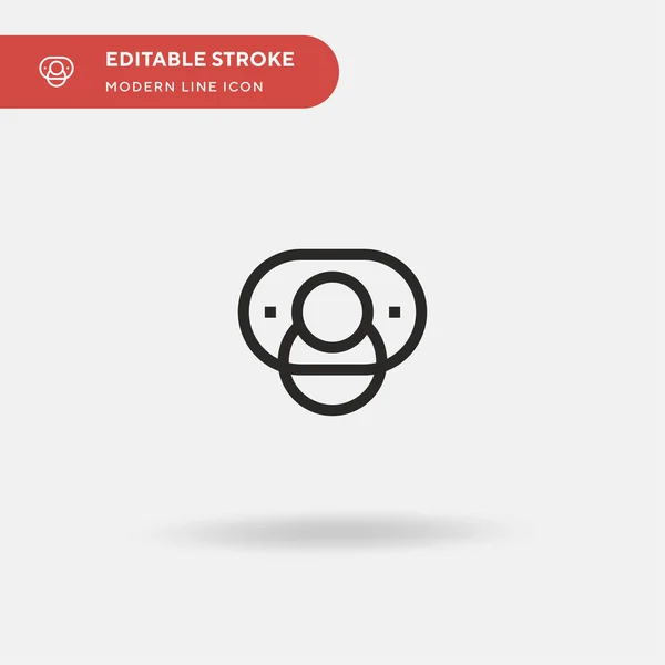 Chupete Icono Vector Simple Plantilla Diseño Símbolo Ilustración Para Elemento — Vector de stock