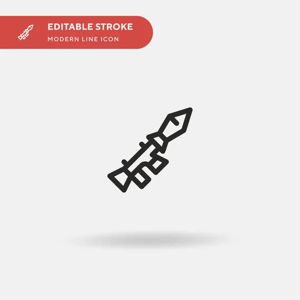 Bazooka Eenvoudig Vectoricoon Illustratie Symbool Ontwerp Sjabloon Voor Web Mobiele — Stockvector