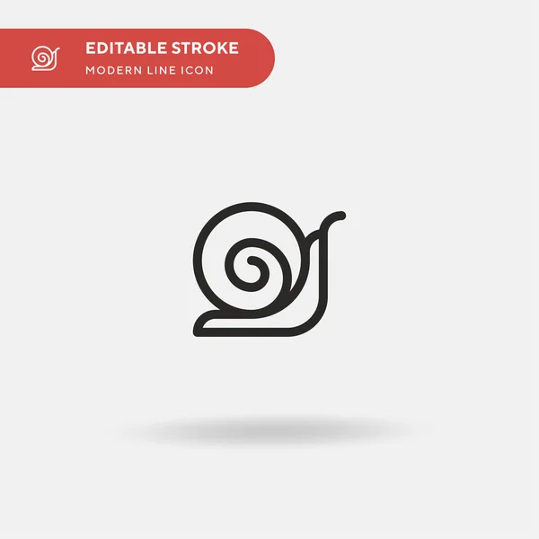 Caracol Icono Vector Simple Plantilla Diseño Símbolo Ilustración Para Elemento — Vector de stock