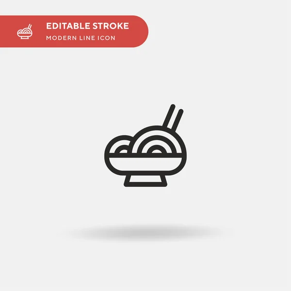 Fideos Icono Vector Simple Plantilla Diseño Símbolo Ilustración Para Elemento — Vector de stock