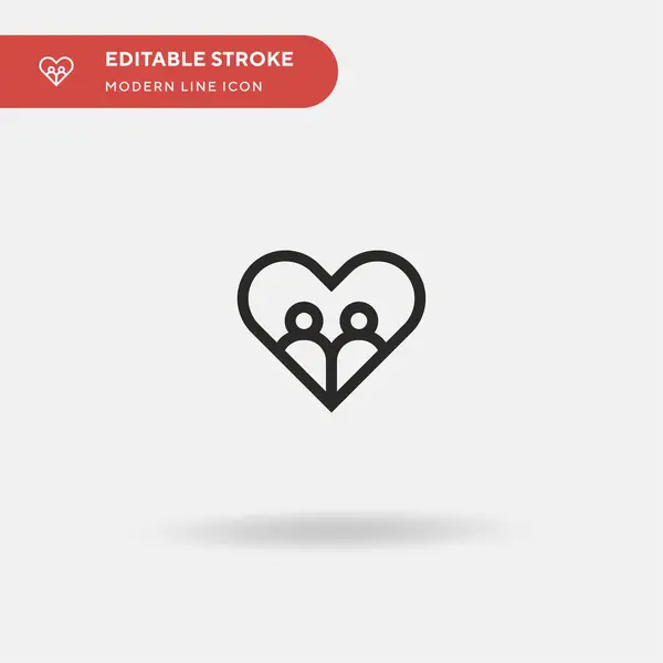 Love Simple Vector Icon Illustration Symbol Design Template Web Mobile — Stock Vector