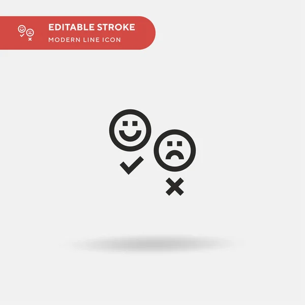 Emoticon Ícone Vetorial Simples Modelo Design Símbolo Ilustração Para Elemento — Vetor de Stock