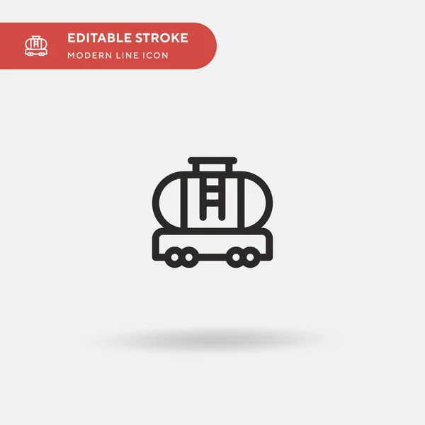 Petrolero Icono Vector Simple Plantilla Diseño Símbolo Ilustración Para Elemento — Vector de stock