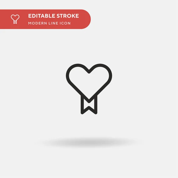 Amor icono de vector simple. Plantilla de diseño de símbolo de ilustración para elemento de interfaz de usuario móvil web. Pictograma moderno de color perfecto en el trazo editable. Iconos de amor para su proyecto empresarial — Vector de stock