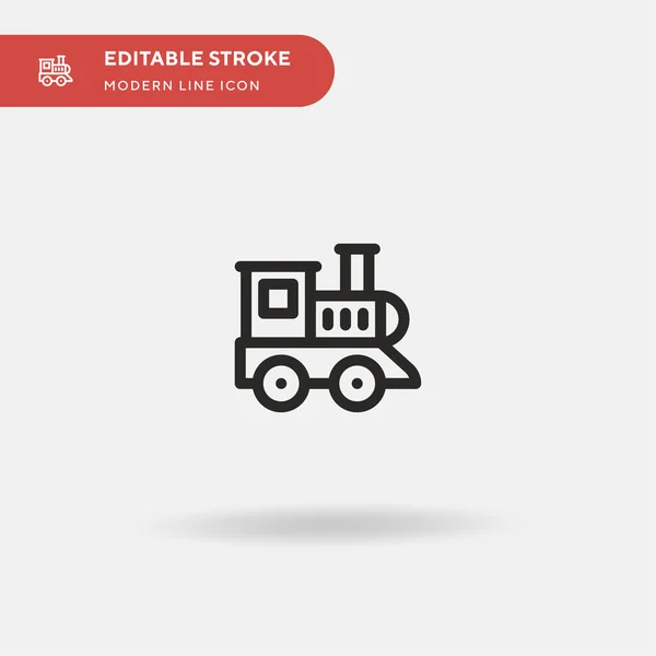 Trem Ícone Vetorial Simples Modelo Design Símbolo Ilustração Para Elemento — Vetor de Stock
