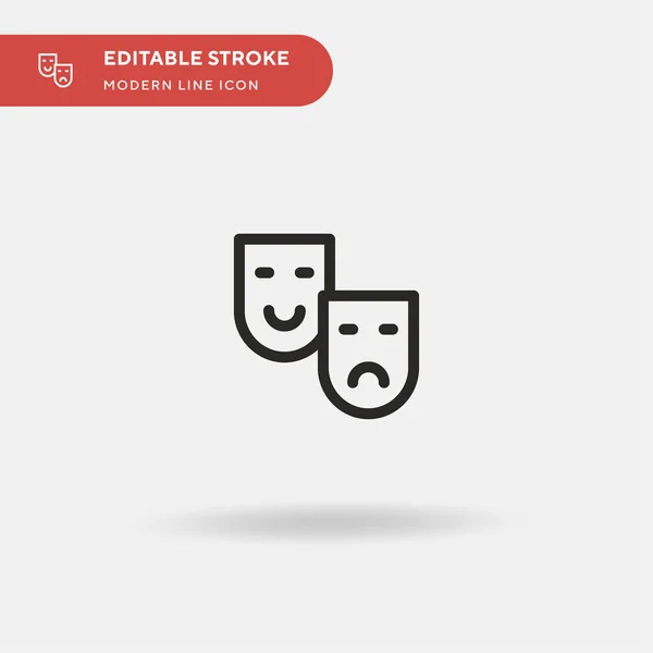 Drama Einfaches Vektor Symbol Illustration Symbol Design Vorlage Für Web — Stockvektor
