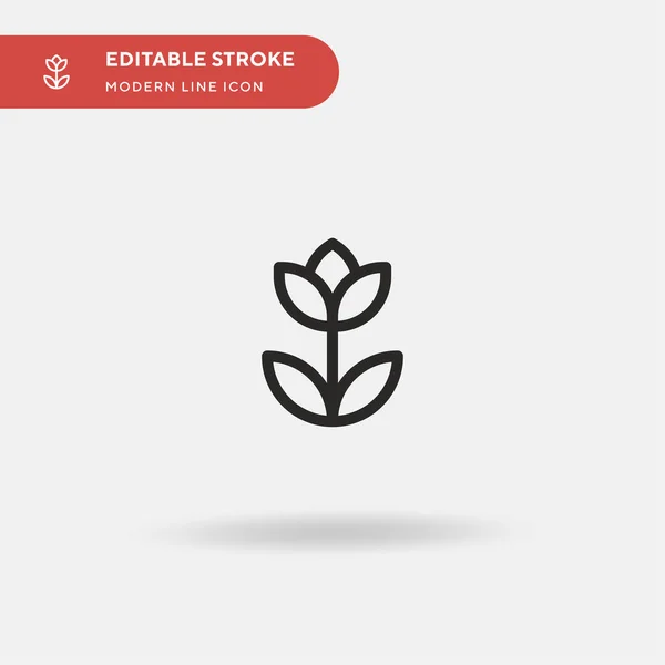 Flower Simple Vector Icon Illustration Symbol Design Template Web Mobile — Stock Vector