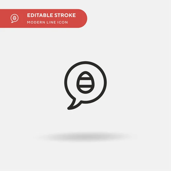 Chat Icono Vector Simple Plantilla Diseño Símbolo Ilustración Para Elemento — Vector de stock