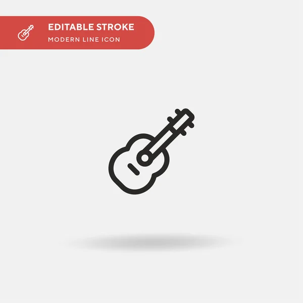 Guitar Simple Vector Icon Illustration Symbol Design Template Web Mobile — Stock Vector