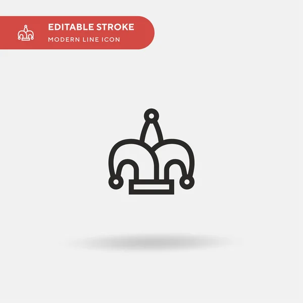 Joker Hat Simple Vector Icon Illustration Symbol Design Template Web — Stock Vector