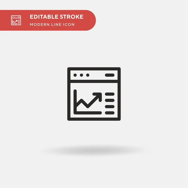 Analytics Icono Vector Simple Plantilla Diseño Símbolo Ilustración Para Elemento — Vector de stock