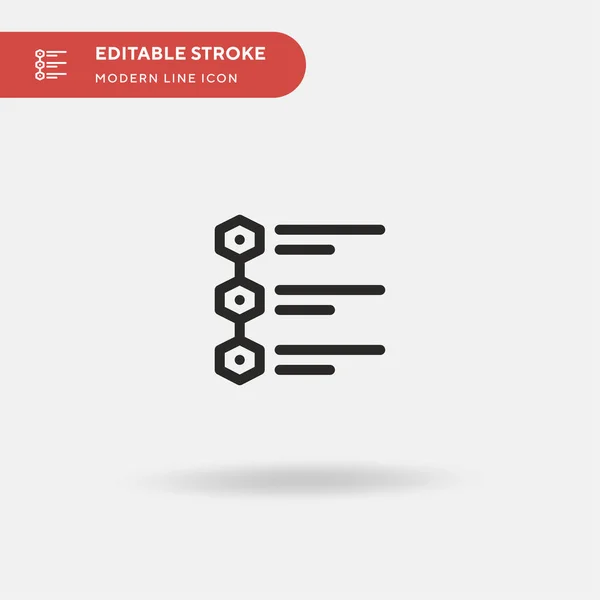 Lista Ícone Vetorial Simples Modelo Design Símbolo Ilustração Para Elemento —  Vetores de Stock