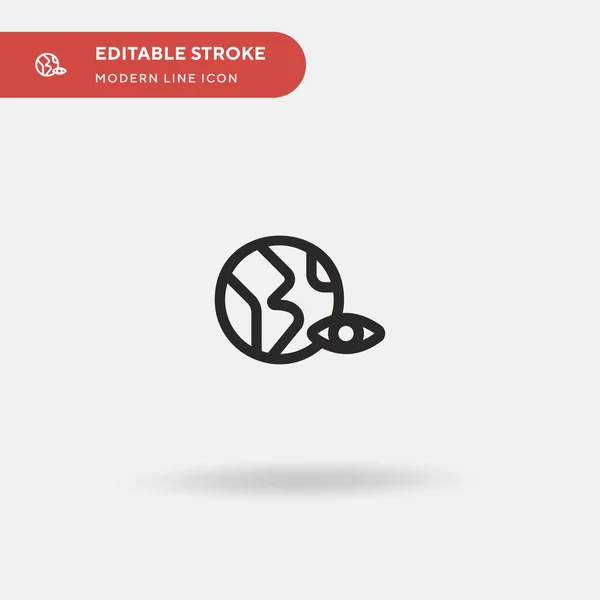 Weltweit Einfaches Vektorsymbol Illustration Symbol Design Vorlage Für Web Mobile — Stockvektor