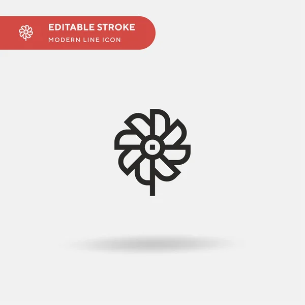 Pinwheel Icono Vector Simple Plantilla Diseño Símbolo Ilustración Para Elemento — Vector de stock