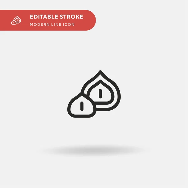 Macadamia Nut Einfaches Vektorsymbol Illustration Symbol Design Vorlage Für Web — Stockvektor